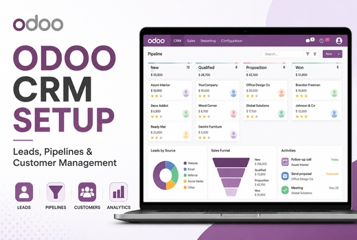 ODOO CRM setup dashboard