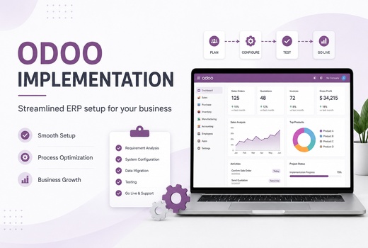ODOO implementation services dashboard