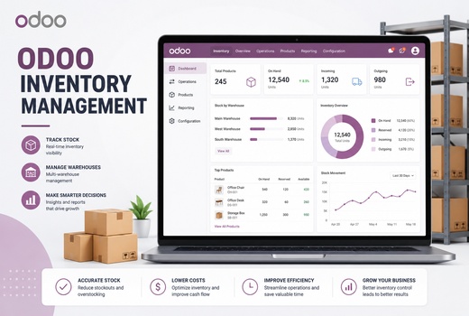 ODOO inventory management dashboard